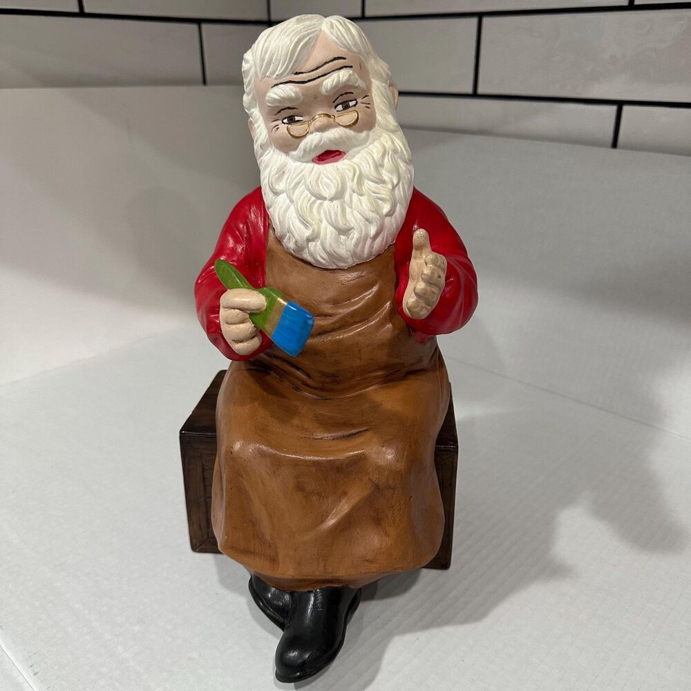 Vintage Ceramic Santa Claus Decor: Handpainted Studio Artist Figurine